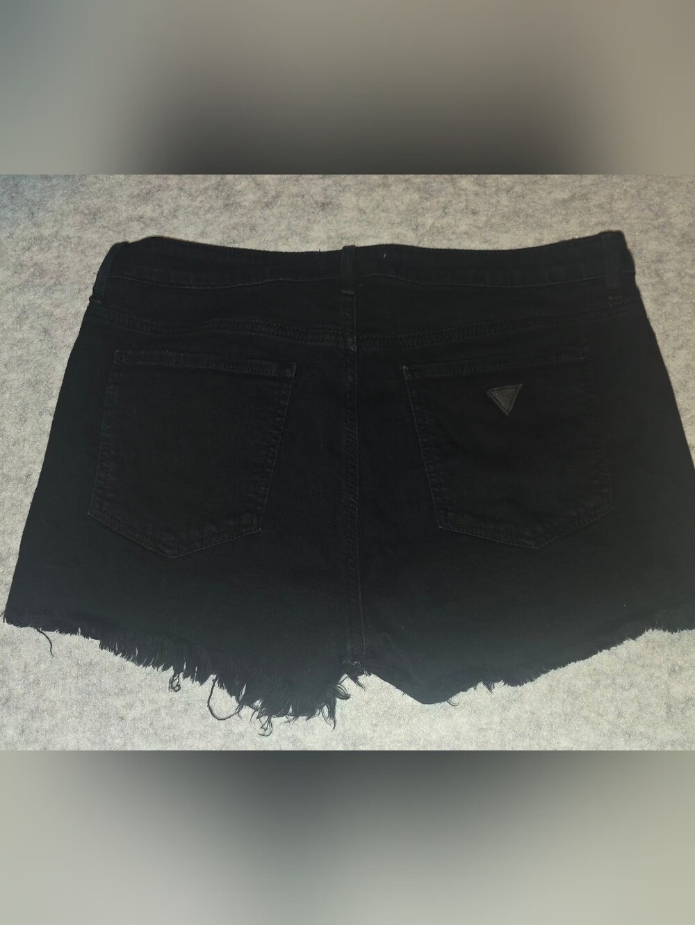 GUESS Black Ripped Denim Cutoff Shorts 31